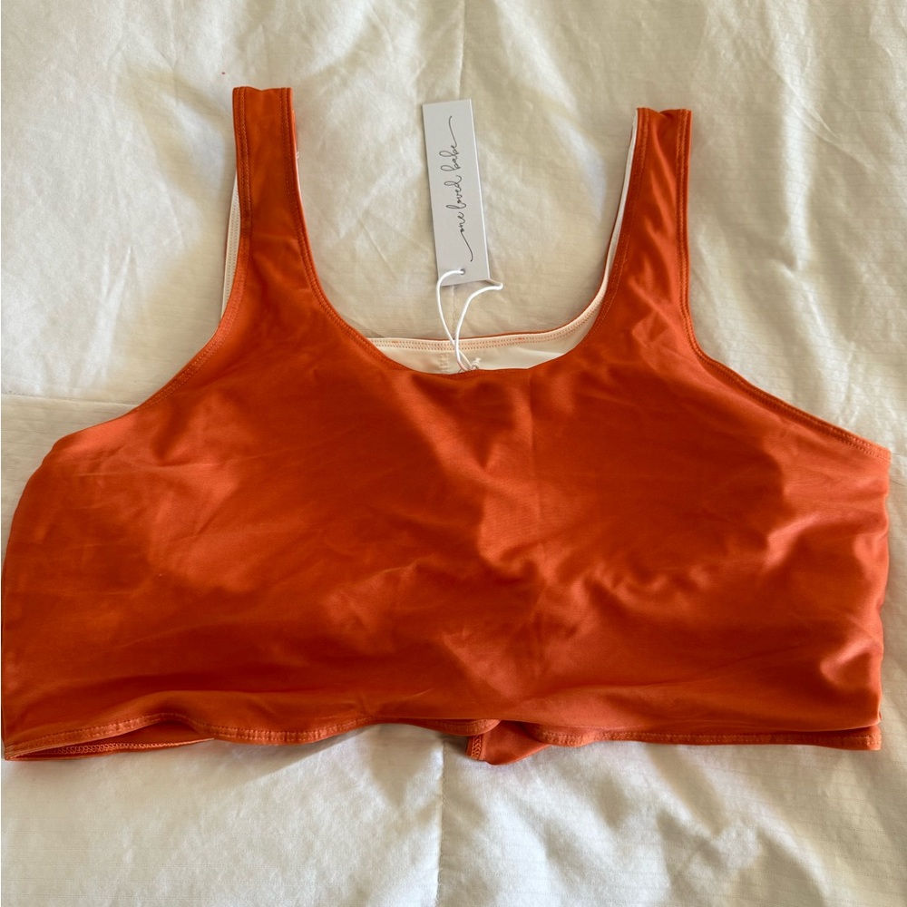 Orange One loved babe swim top 3xl